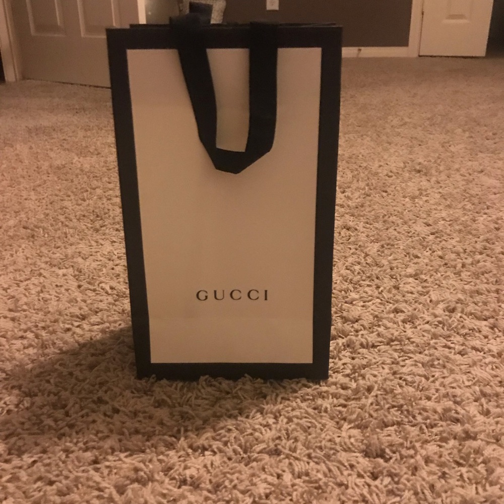 Empty Gucci bag.